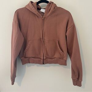 TNA Cozy Fleece Boyfriend Cropped Sweatshirt